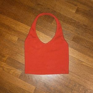 Halter Top Crop Top Orange